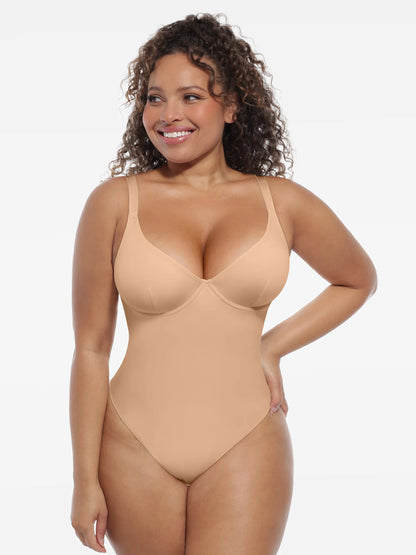 Deep V-Neck Shapewear Bodysuit
