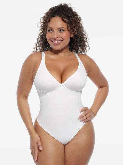 Deep V-Neck Shapewear Bodysuit