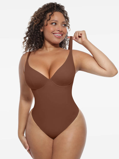 Deep V-Neck Shapewear Bodysuit