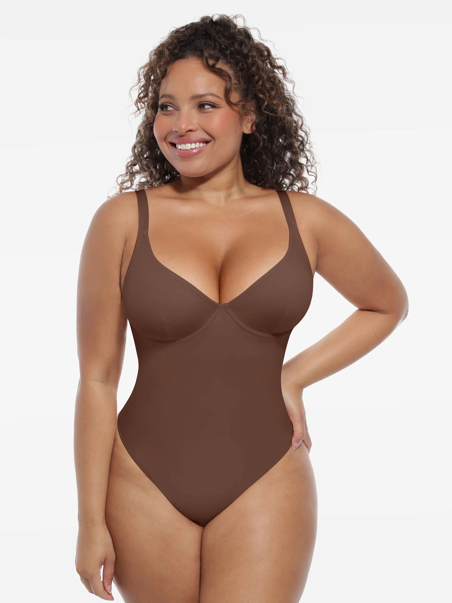 Deep V-Neck Shapewear Bodysuit