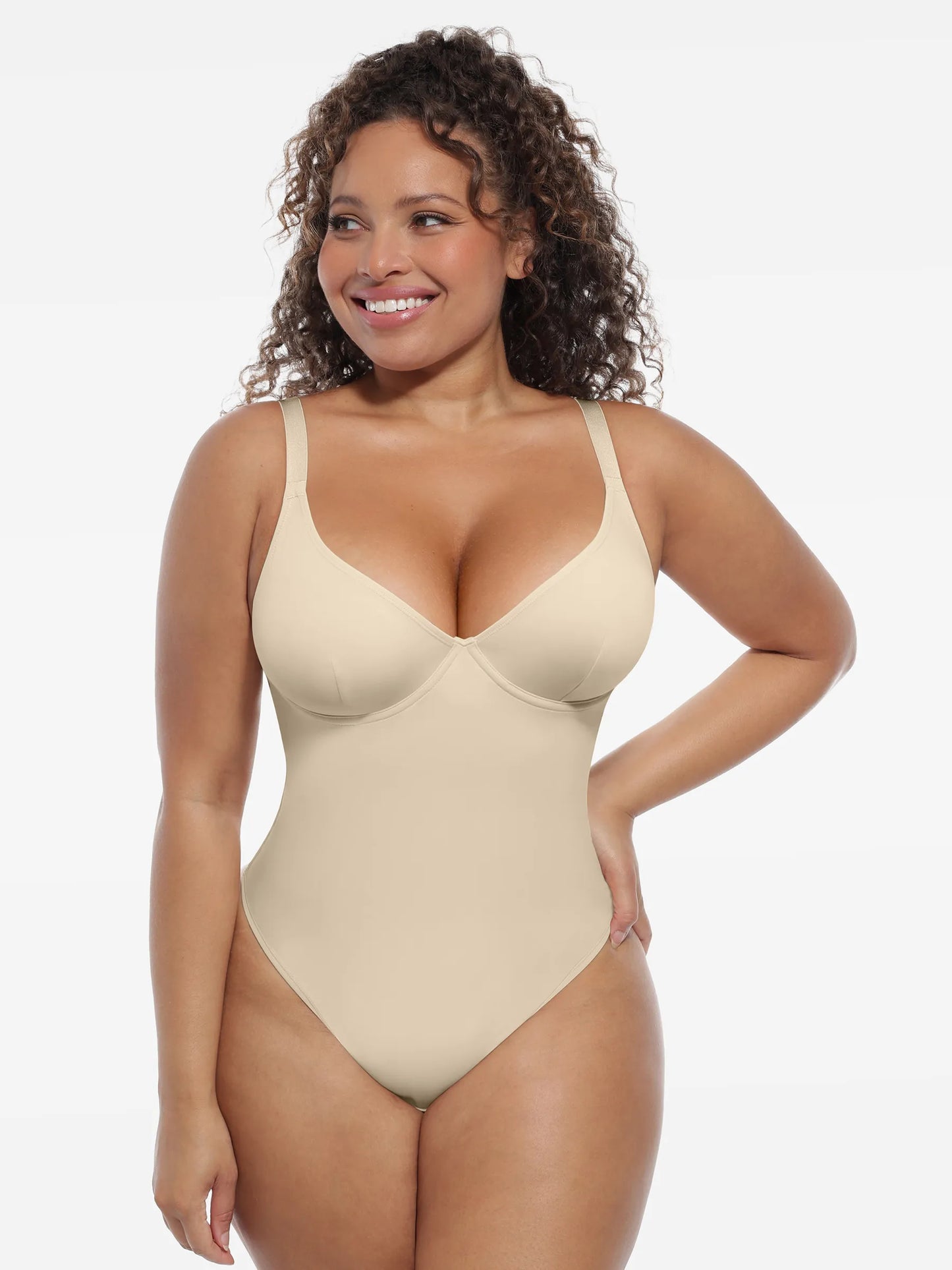 Deep V-Neck Shapewear Bodysuit