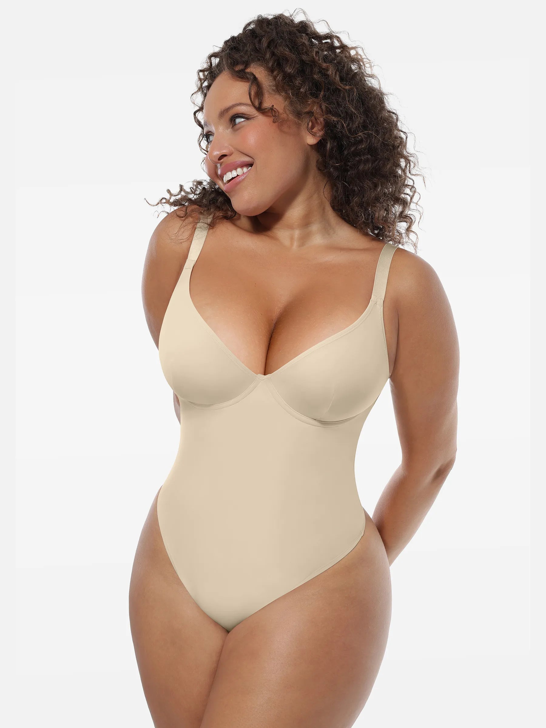 Deep V-Neck Shapewear Bodysuit