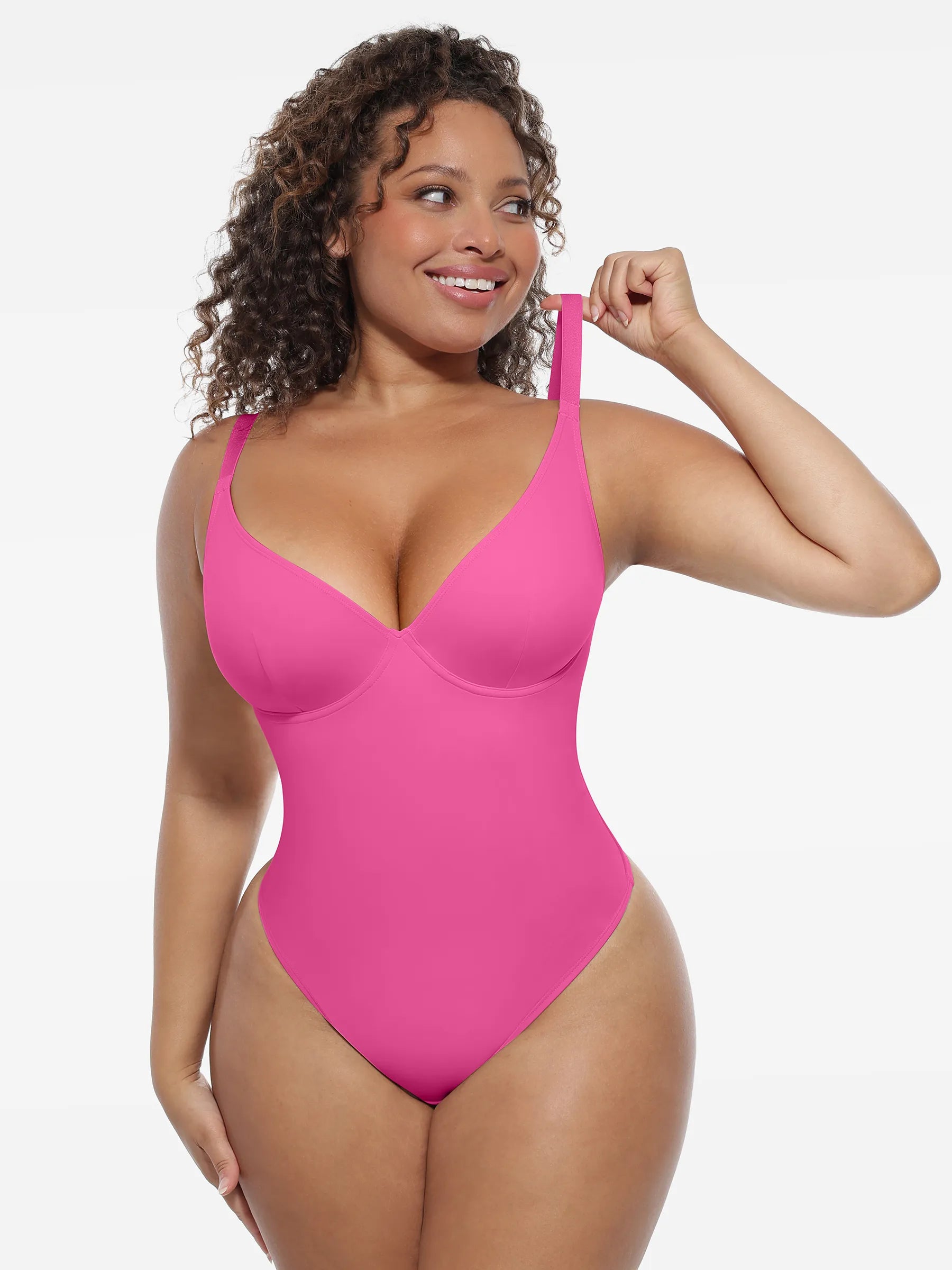 Deep V-Neck Shapewear Bodysuit